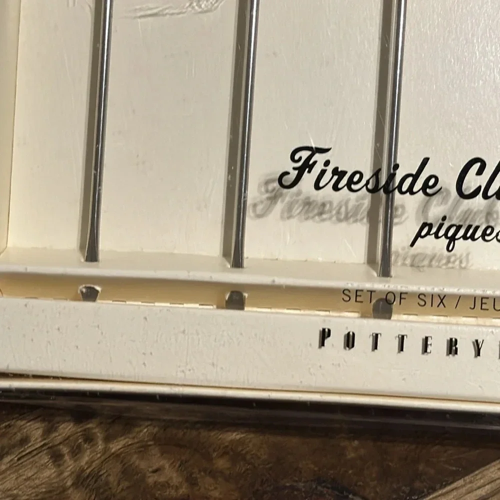 💥NWT Pottery Barn PB VTG 2002 Fireside Club Picks Set of 6 in Box Cocktail Party